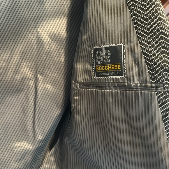 Double Breast Italian Foralli Grey Tuxedo Jacket - Picture 5 of 14